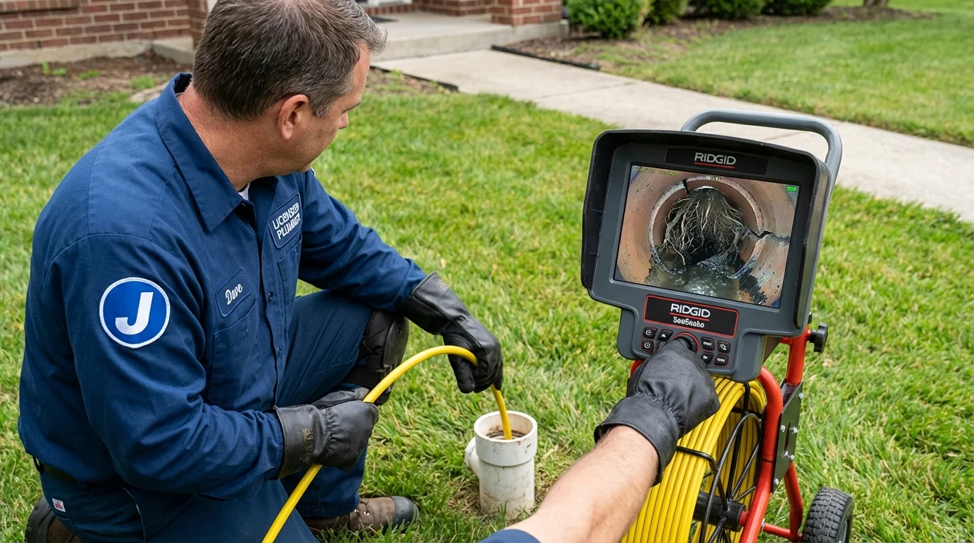 Sewer camera inspection being performed by Johns Plumbing LLC in Mesa